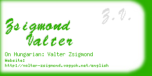 zsigmond valter business card